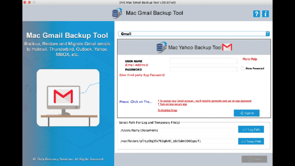 DRS Gmail Backup Tool Mac版